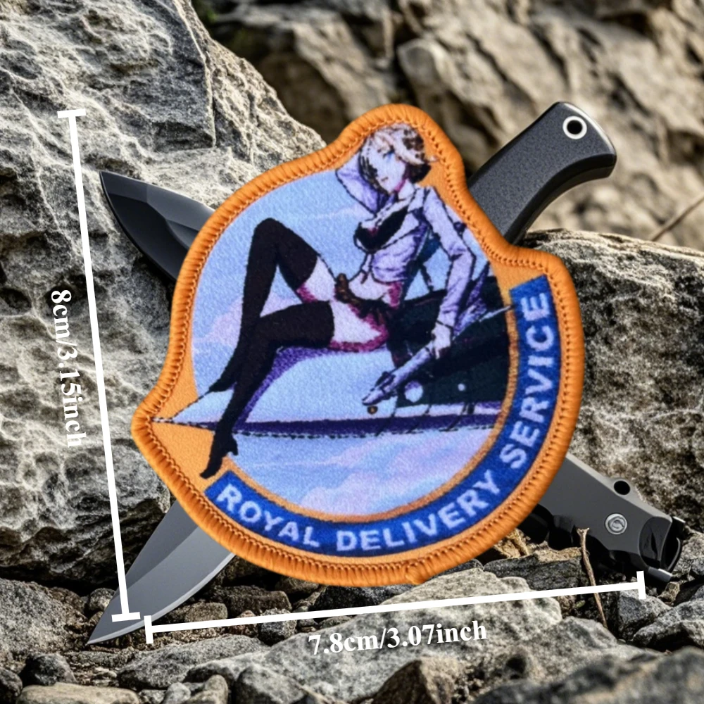 Parche de servicio de entrega real, insignia de moral táctica, parches de gancho y bucle impresos para ropa, pegatinas para casco de equipo militar - imagen 3