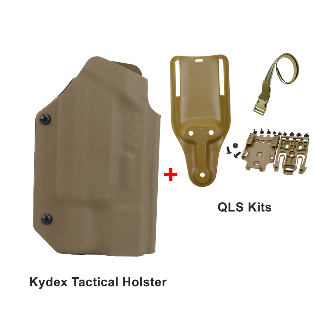 Funda táctica Kydex portátil y ligera de extracción rápida que se adapta perfectamente a pistolas Glock17 19 19x 22 con linterna de X3OOU-A/X3OOU-B - imagen 5
