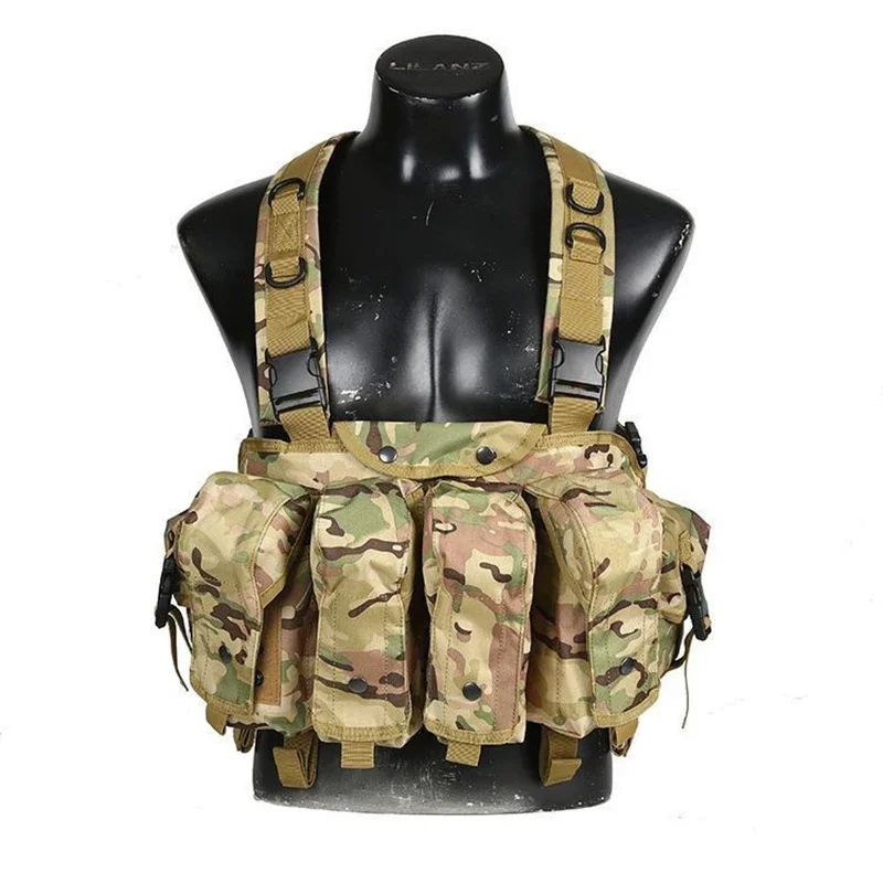 Chaleco táctico AK de camuflaje para caza FG atacas, aparejo de pecho de munición Airsoft AR AK 47, portador de revistas, chaleco militar del ejército, chalecos de tiro Molle - imagen 4