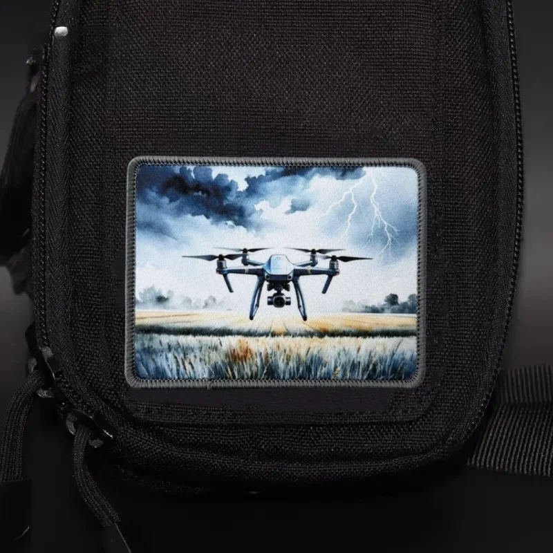 Parche con estampado táctico para Dron, insignia de moral militar, gancho y bucle, mochila, decoración de ropa, accesorio, pegatina, brazalete