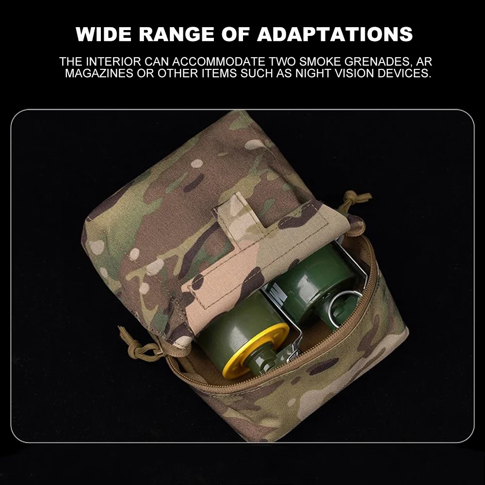 Bolsa táctica Molle, riñonera, utilidad para deportes al aire libre, organizador de caza, chaleco, bolsa de almacenamiento de munición de tiro CS Airsoft - imagen 5