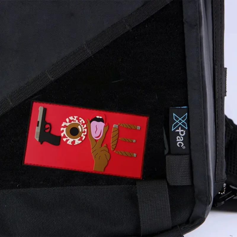 Parche táctico de amor, insignia de moral militar, gancho y bucle de PVC, mochila, accesorios de decoración de ropa, brazalete adhesivo - imagen 5