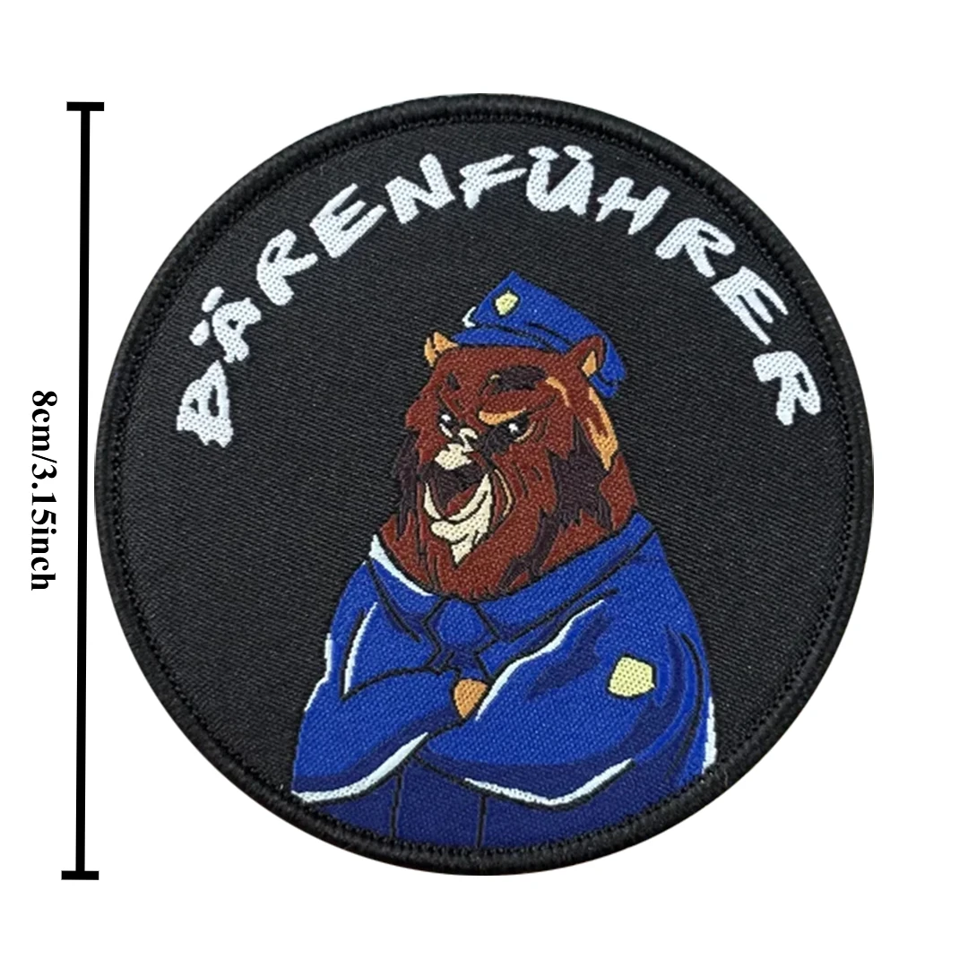 Parche táctico de oso, parches de gancho y bucle, insignia de moral tejida, brazalete del ejército militar, pegatinas para mochila - imagen 4