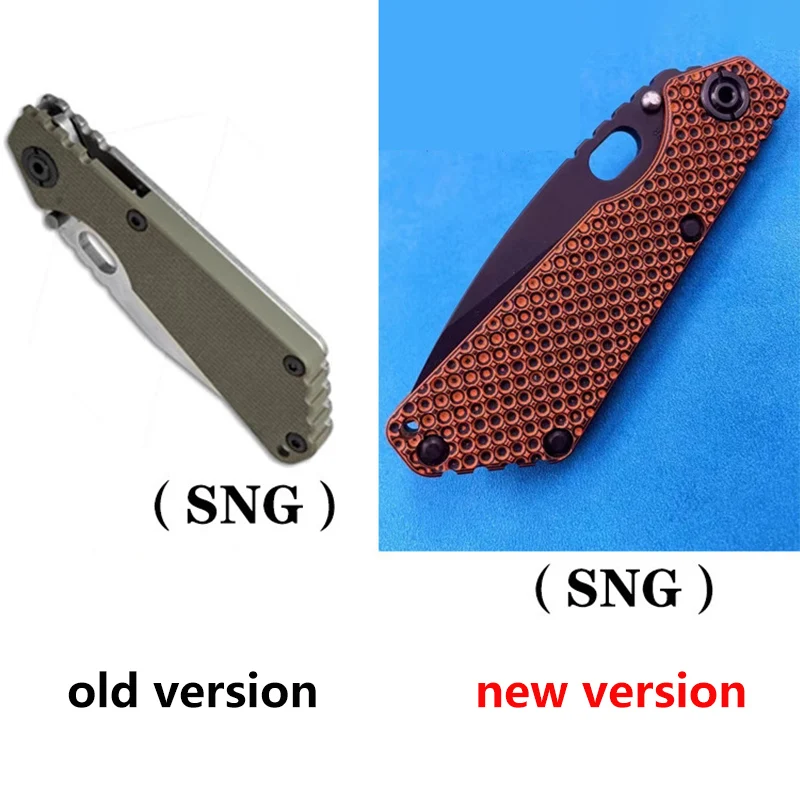 Báscula de mango de cuchillo con patrón de espada hecha a medida de titanio tostado para Strider genuino SNG versión antigua/Nueva piezas de fabricación de bricolaje - imagen 5
