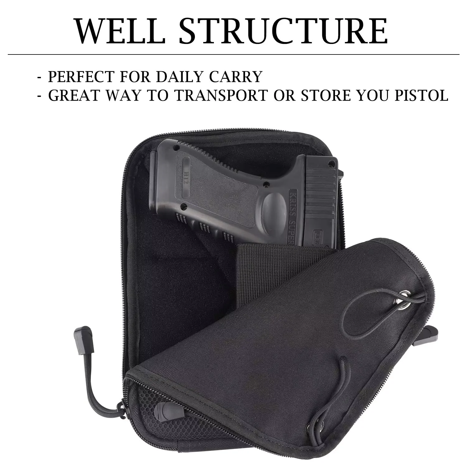 Molle-funda táctica oculta para pistola, bolsa EDC para revistas para pistolas universales, funda de transporte, riñonera de cintura - imagen 5