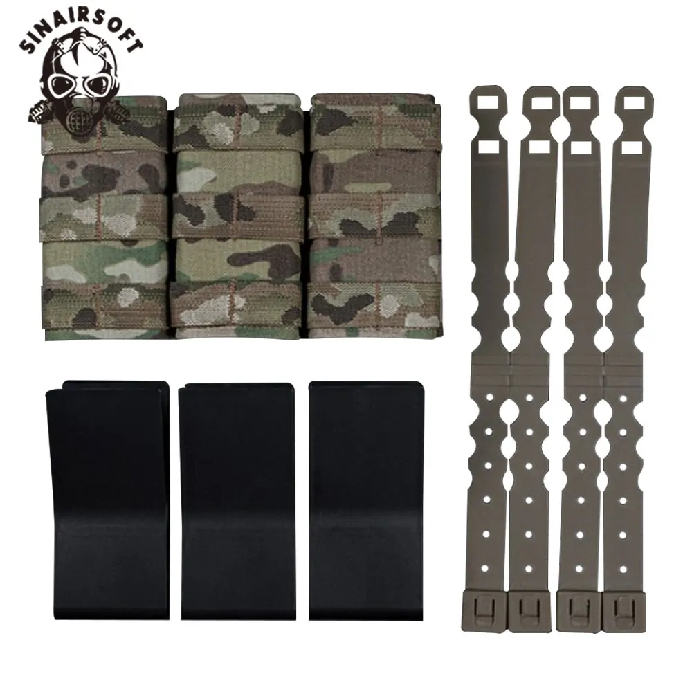 SINAIRSOFT táctico rápido 5,56 Triple Mag bolsas largas AR15 M4 Rifle pistola revistero bolsa MOLLE Malice Clip equipo de caza - imagen 4