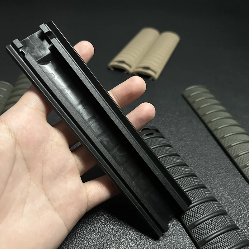 Cubierta protectora táctica para riel Picatinny, componente antideslizante, mejora la sensación y la apariencia, equipo de caza Airsoft, 20mm, 4 Uds. - imagen 2