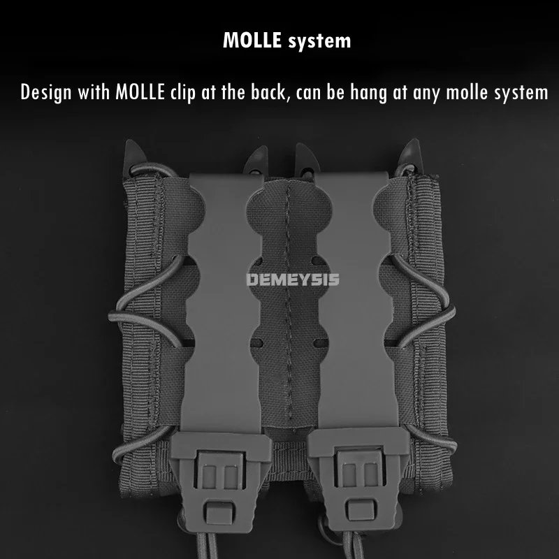 Bolsa porta cargadores 9mm doble con tapa abierta - MOLLE cinturón - imagen 5