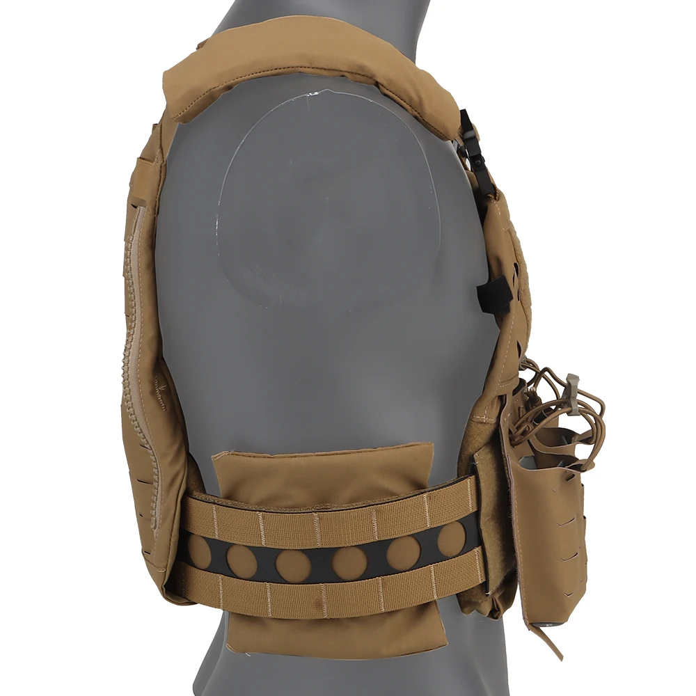 Chaleco táctico Molle portador de placa, aparejo de pecho protector de caza con bolsas de revistas, chaleco Modular de combate ajustable para Airsoft - imagen 3
