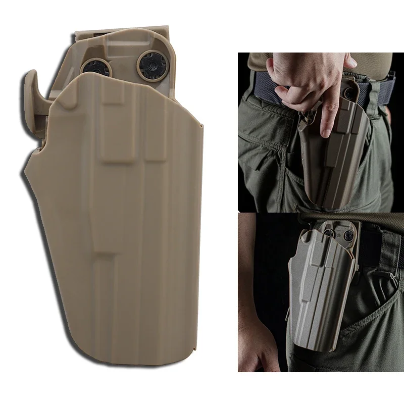 Funda táctica para pistola, funda Universal para GL17L 34 35 40 41 Ruger ATM Colt 1911'S CZ75 S & W M & P9L, funda para cinturón de caza - imagen 4