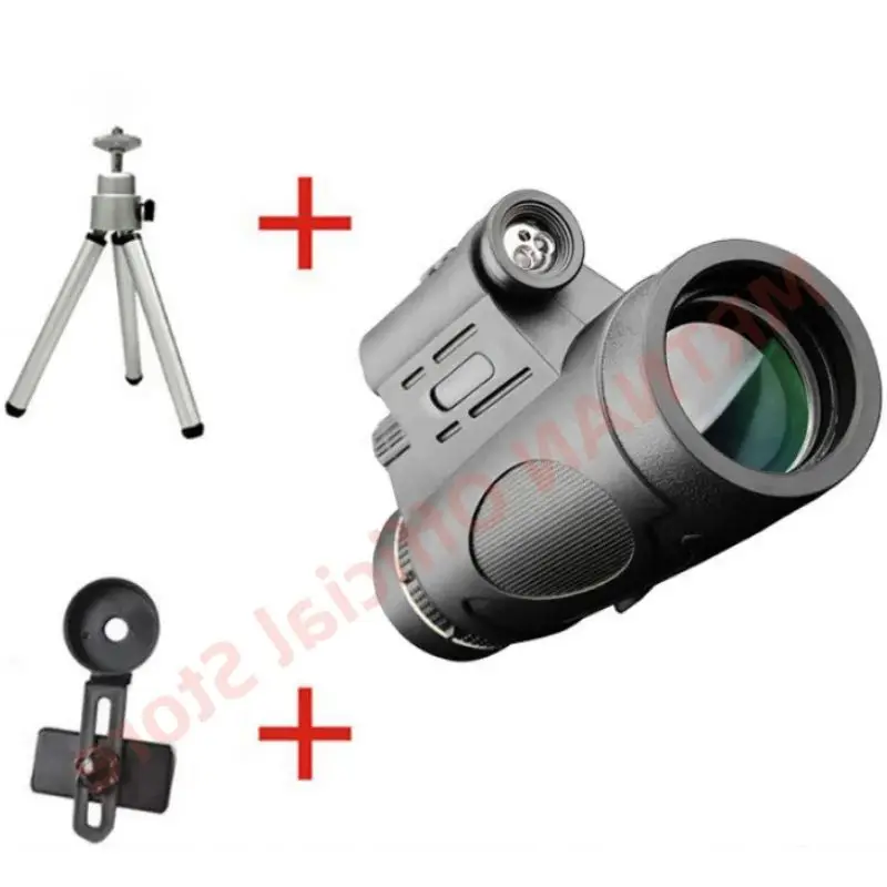 Binoculares potentes portátiles con Zoom HD Bak4, telescopio profesional de largo alcance, Monocular, caza y Camping, 12x50