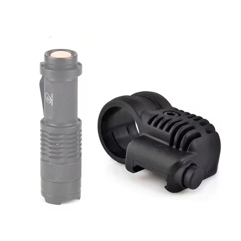 Clip de soporte para linterna táctica, adaptador de linterna Offset QR adecuado para riel guía de espina de pescado de 20mm - imagen 4