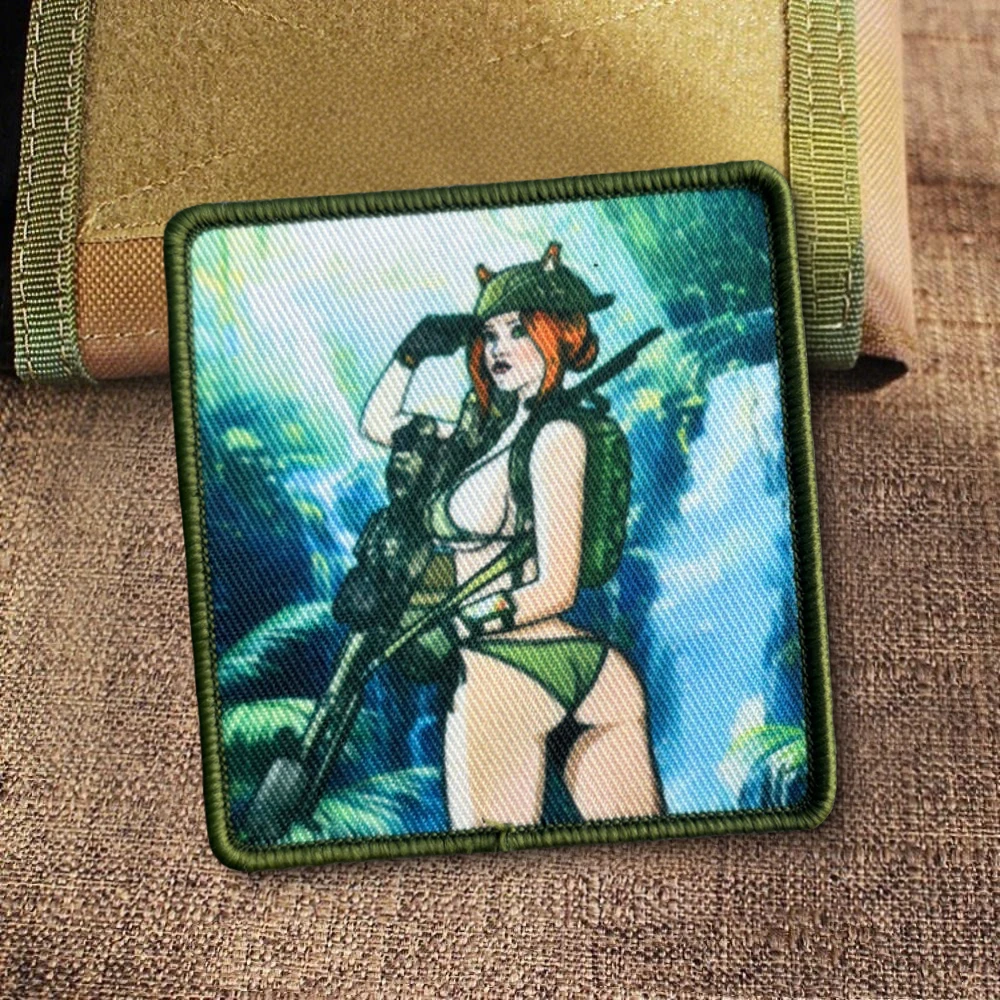 Parches tácticos Camp Beauty para ropa, parche divertido de gancho y bucle, insignia militar, brazalete, pegatinas decorativas para mochila - imagen 4