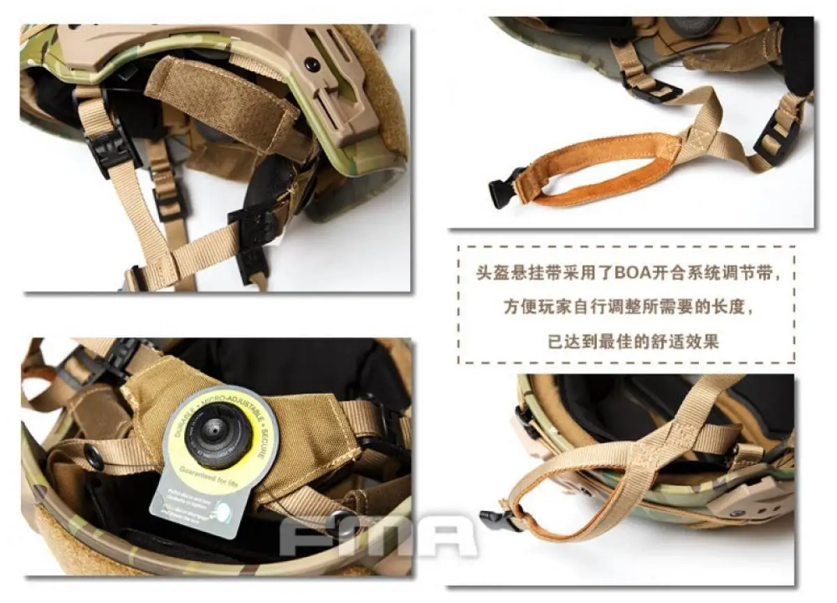 FMA-Casco táctico Airsoft balístico TWF, protección completa, 2,0, Wendy, para caza, Paintball, montañismo, TB1268 - imagen 4