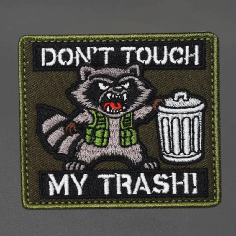 Parche Chevron bordado "Raccoon", chaleco táctico, sombreros con gancho y bucle, insignia de moral, pegatinas para mochila, parches para brazalete para ropa - imagen 2