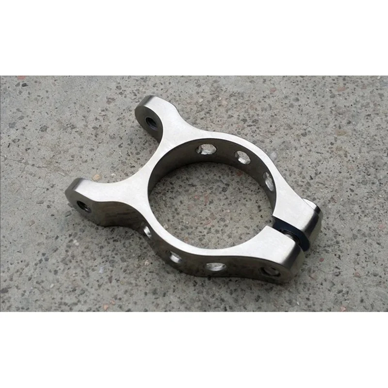 Bicicleta de titanio 31,8 34,9mm abrazadera para tija de sillín soporte de doble Clip/tirón de manillar de una sola pieza de aleación de titanio - imagen 5