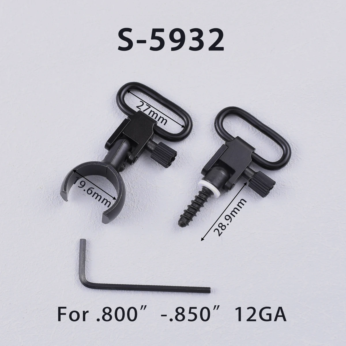 Adaptador eslinga QD metal giratorio Mossberg 500 Remington 870 - imagen 4