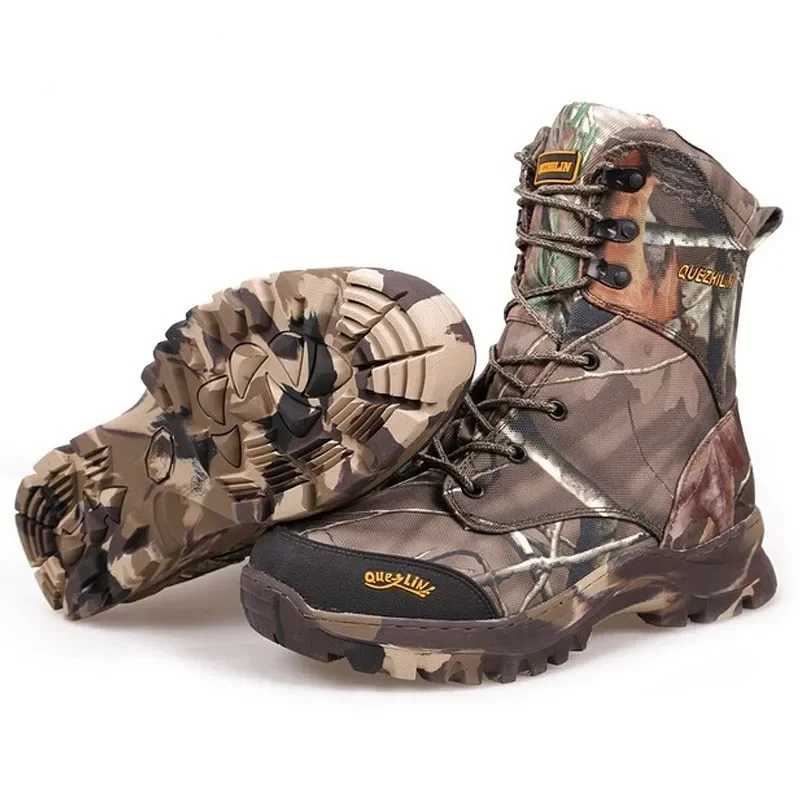 Botas de camuflaje impermeables para hombre, zapatos de seguridad de combate en el desierto, botas tácticas de nieve, invierno, 2024 - imagen 3