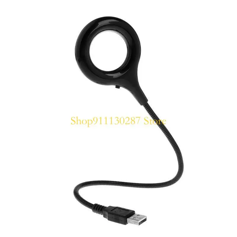Anillo luz LED J1HC, lámpara escritorio USB, bombilla brillante 5V, cuello cisne Flexible ajustable - imagen 3
