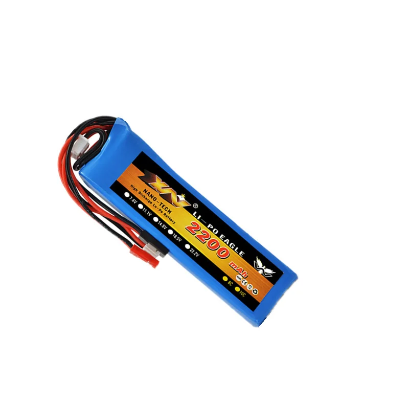 Batería Lipo 2S 7,4 V 2200mah 8C para Futaba T6J T8FG 12FG accesorios para transmisor Radio Control remoto batería recargable de 7,4 V - imagen 5