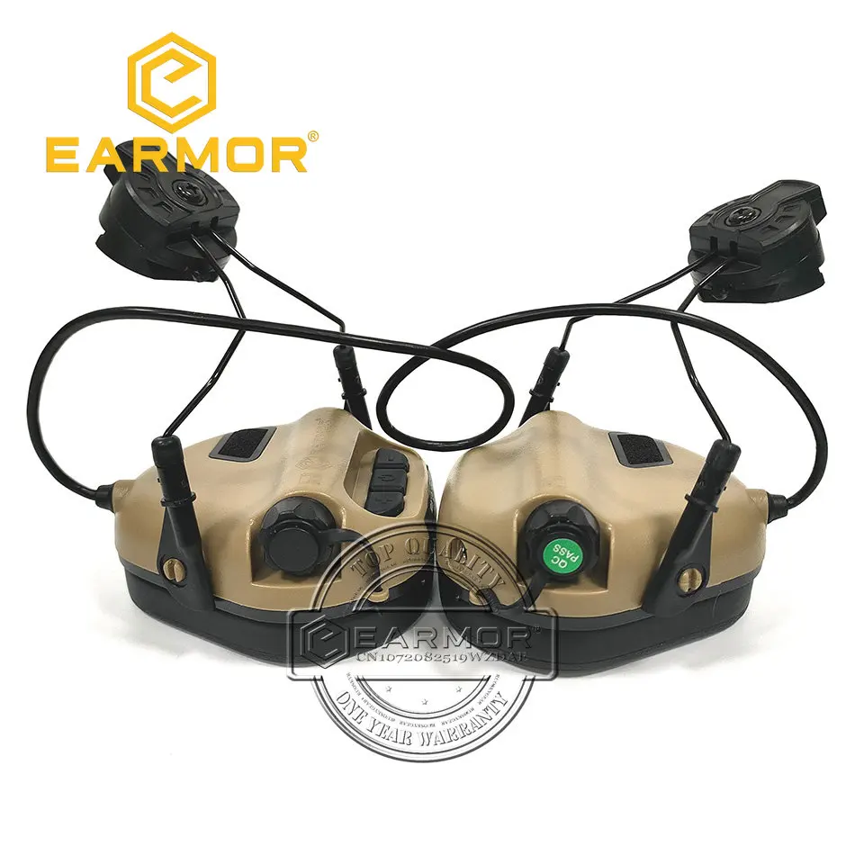 Orejeras electrónicas de protección auditiva, casco táctico militar, auriculares para casco MT rápido, EARMOR M31H MOD3 - imagen 4