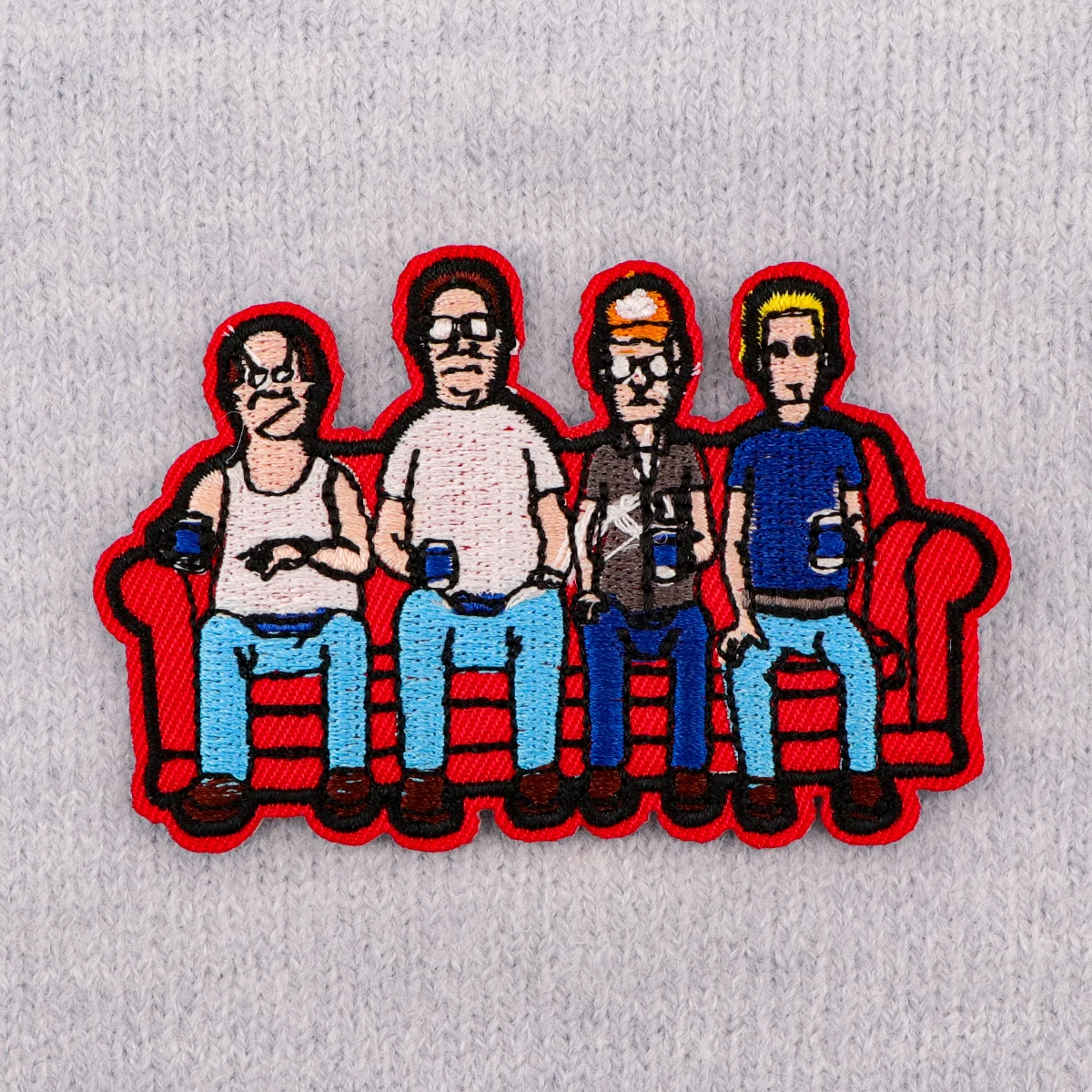 Parche bordado de gángas de cuatro dibujos animados, divertidas parches para planchar para ropa, parches termoadhesivos, insignias para ropa, costura DIY - imagen 2