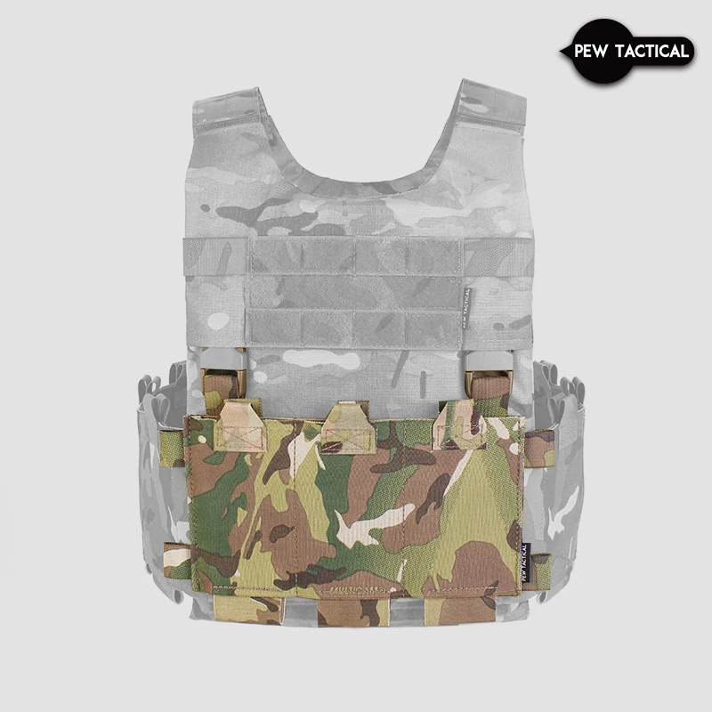 PEW TACTICAL SS Panel frontal elástico colgante en el pecho LV119 FCSK 556 bolsa triple para revistas FP21