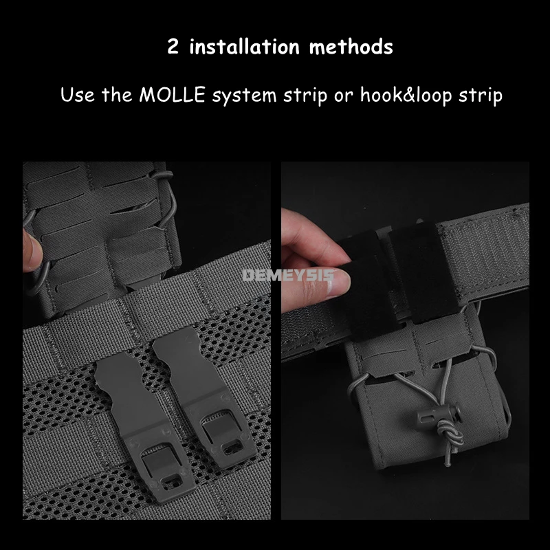 Bolsa táctica doble portarevistas cintura extracción rápida Airsoft - imagen 5