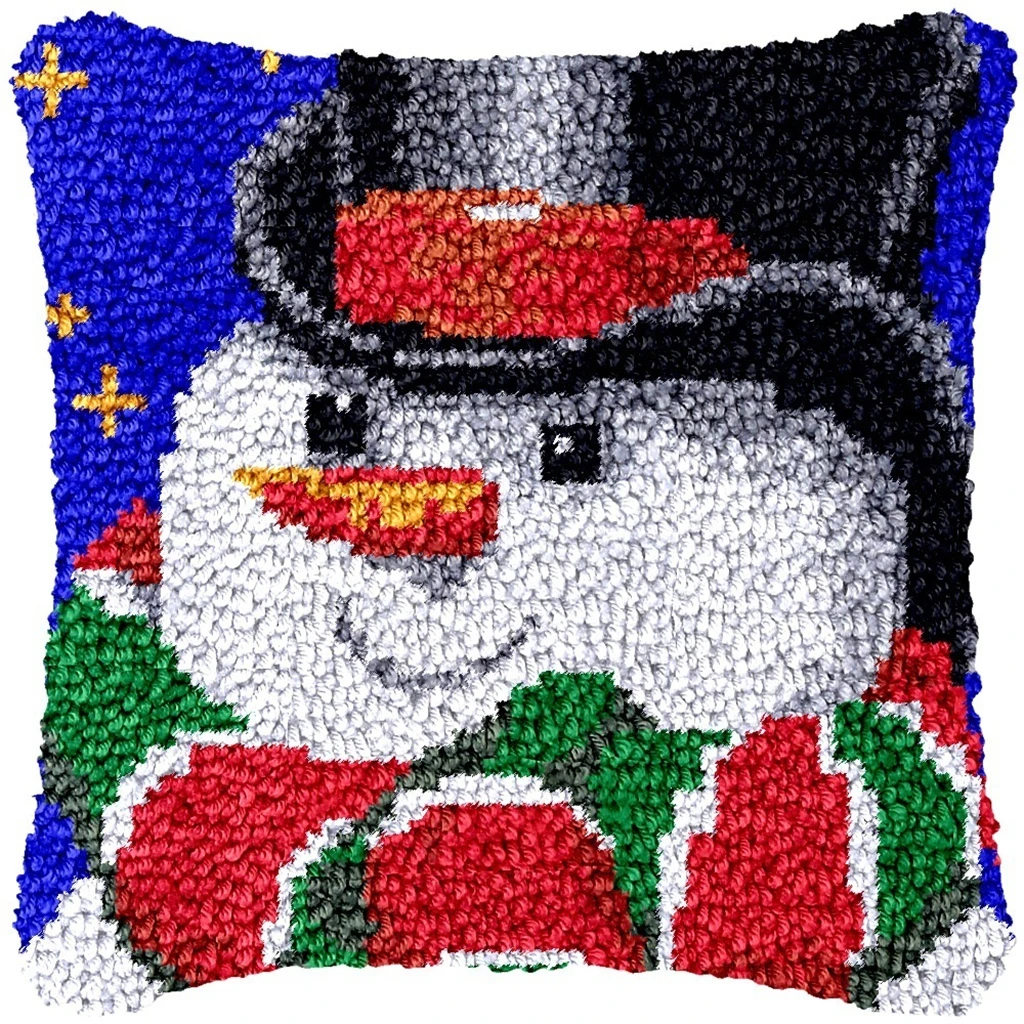 Kit de costura anudada para bordado de almohada, gancho de pestillo de serie de dibujos animados, ganchos de mano, Kits de alfombra de punto - imagen 3