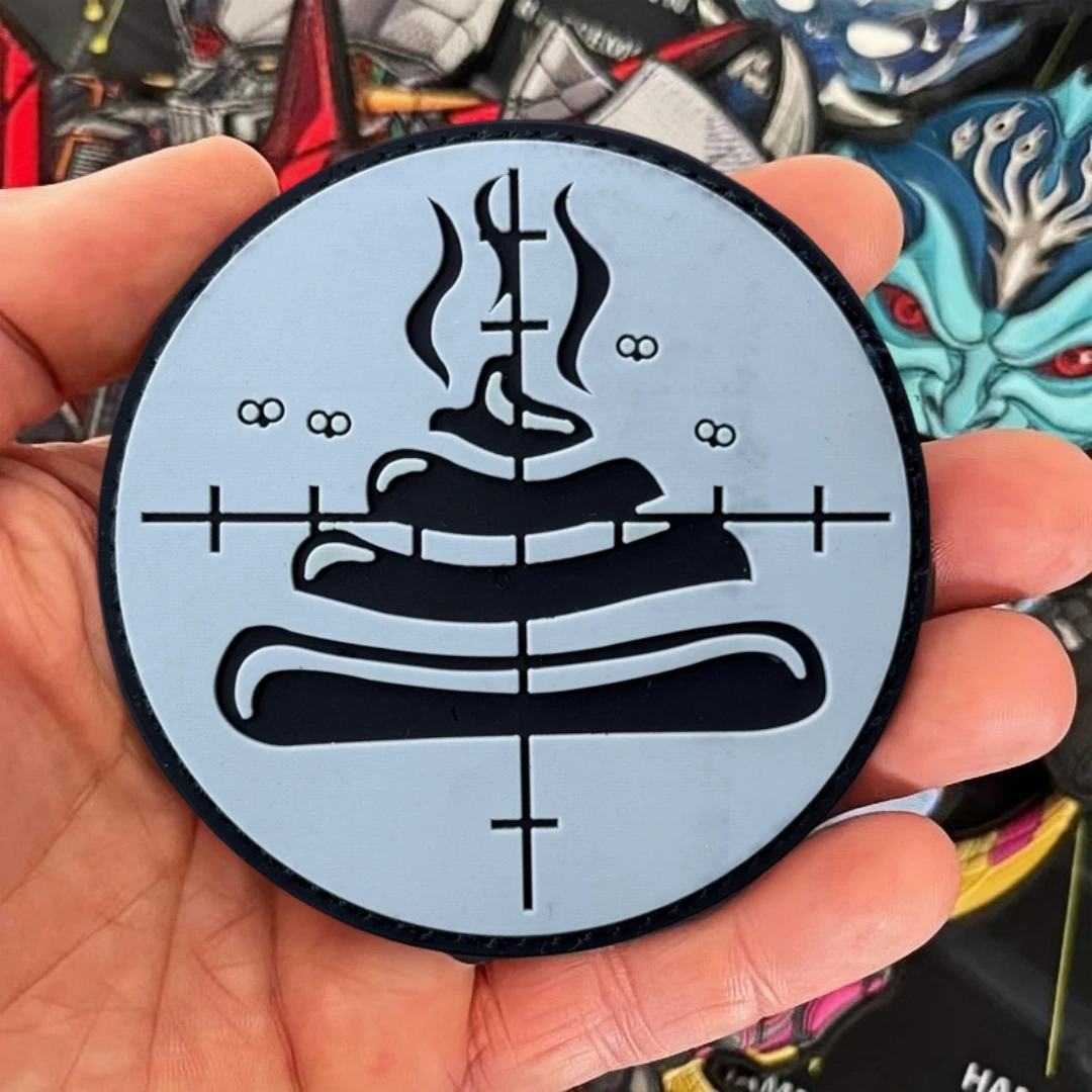 Shoot The Shlt-parche divertido, insignia de moral táctica, parches de gancho y bucle de PVC 3D para ropa, pegatina de equipo militar del ejército