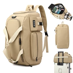 Bolso de mano para gimnasio y Yoga con bolsillo para zapatos, viaje al aire libre, viaje de negocios, entrenamiento físico, mochila deportiva, almacenamiento en seco y húmedo, bolsa de lona para equipaje