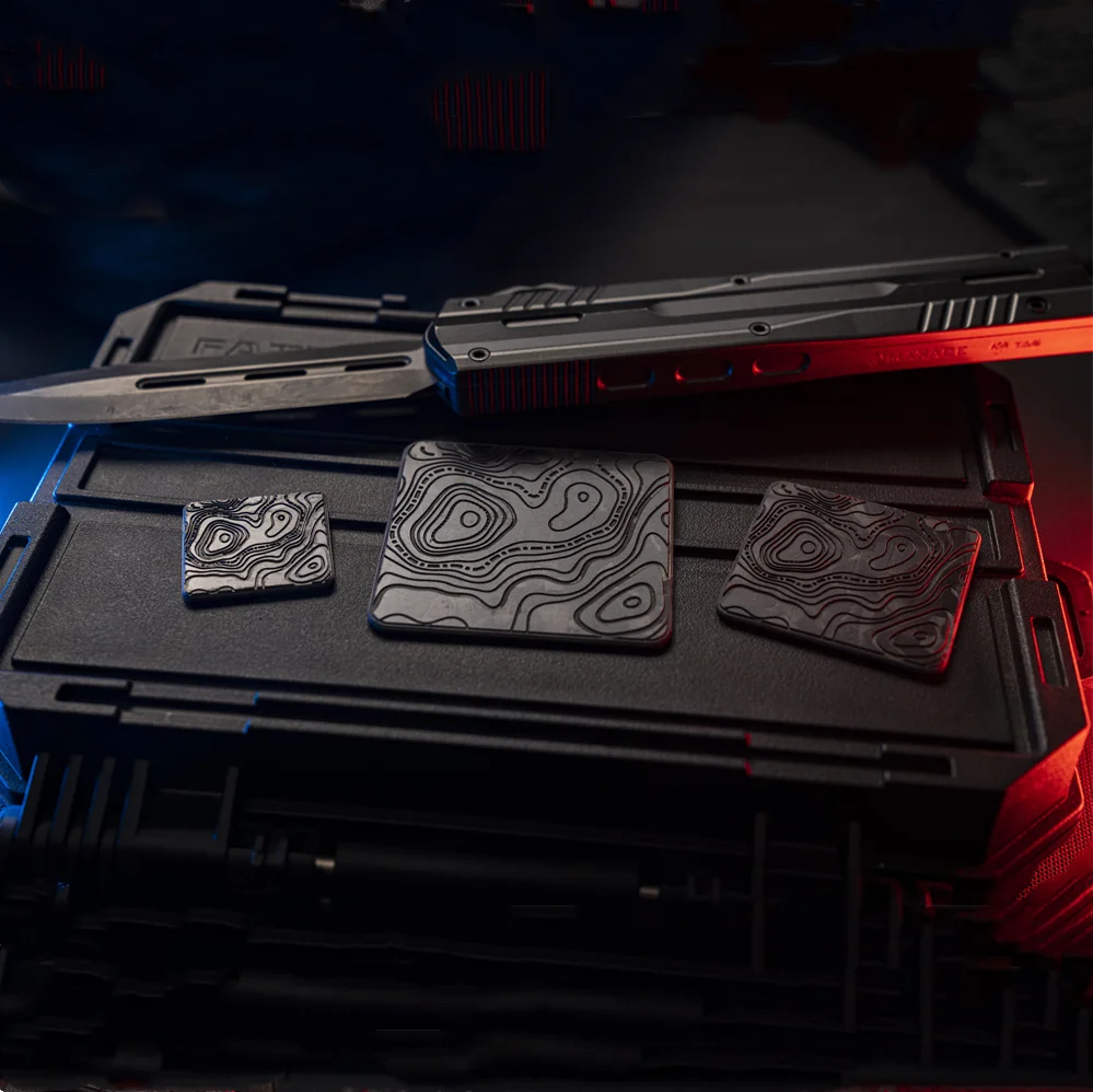 Parche de fibra de carbono forjado para contorno de etiqueta negra, insignia táctica ligera, apliques DIY para decoración de ropa y mochila - imagen 5