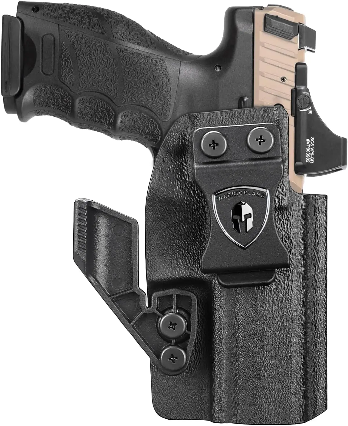 Solo para HK VP9–IWB Kydex Holster, funda de transporte oculta, canasta ajustable, bloqueo audible, transporte interior de la cintura, dibujo de la mano derecha