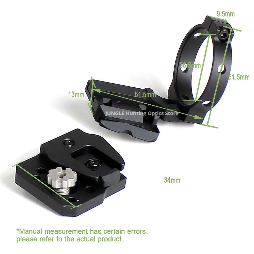 NVG Mount OSS OBVERSE SHOES SET cola de milano PVS-14 brazos aptos para KVC puente Universal gafas de visión nocturna soporte Monocular o Binocular - imagen 4