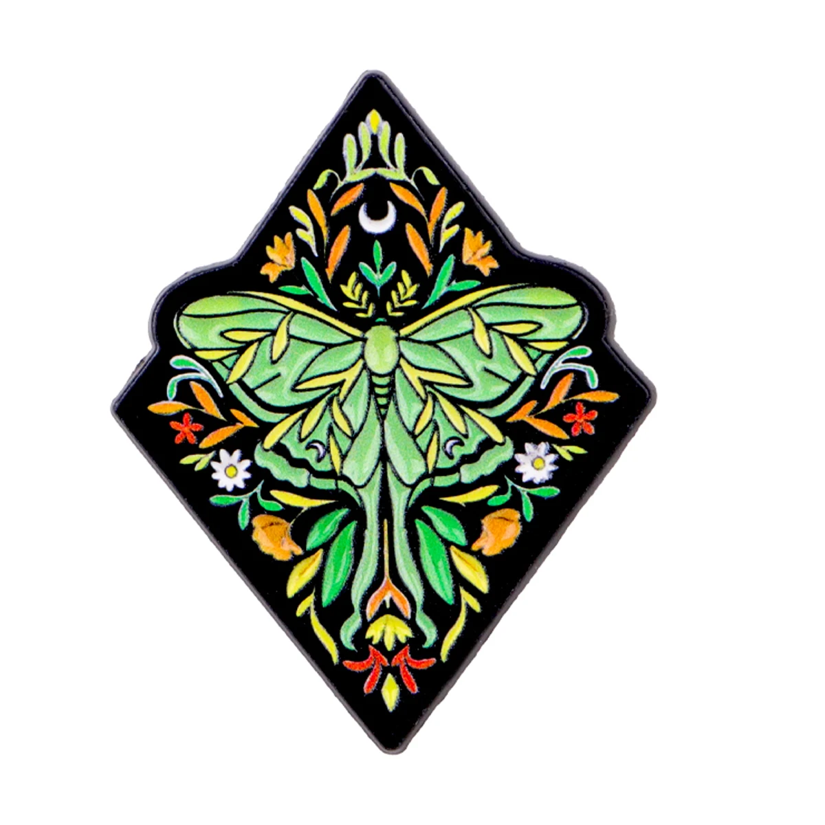 Pin esmaltado de polilla verde, Pin de solapa, broches de dibujos animados para mujer, decoración de ropa, alfileres de Metal, mochila, sombrero, insignia, accesorios - imagen 3