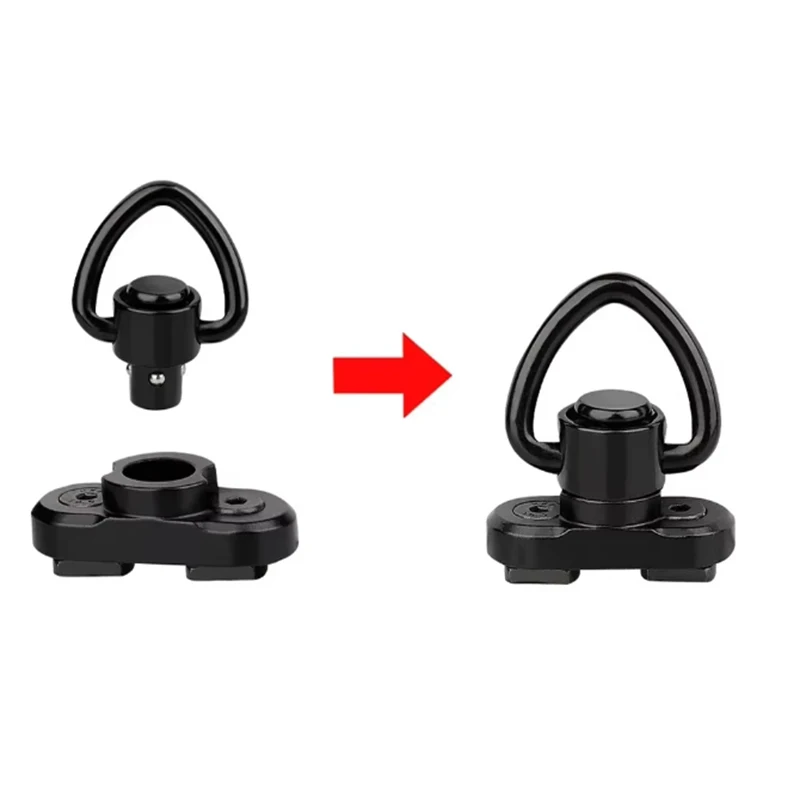 Adaptador de montaje de perno giratorio para Rifle, para riel Mlok, adaptador de montaje giratorio QD de liberación rápida, accesorios para pistola de caza de 1,25 pulgadas