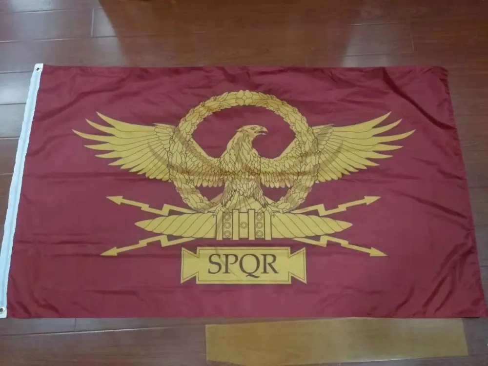 FLAGLAND 90x150cm SPQR Empire Romano Bandera del Senado y Pueblo de Roma - imagen 2