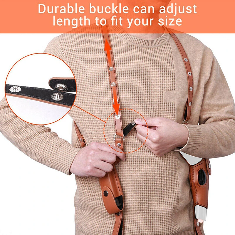 Funda táctica oculta para pistola, bolsa de transporte para pistola de cuero para hombro y axila, accesorios de caza para glock 92 - imagen 5