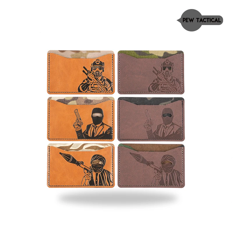 Pew-funda táctica para tarjetas de identificación, bolsa portátil para tarjetas de crédito, funda para tarjetas de identificación personalizada - imagen 5