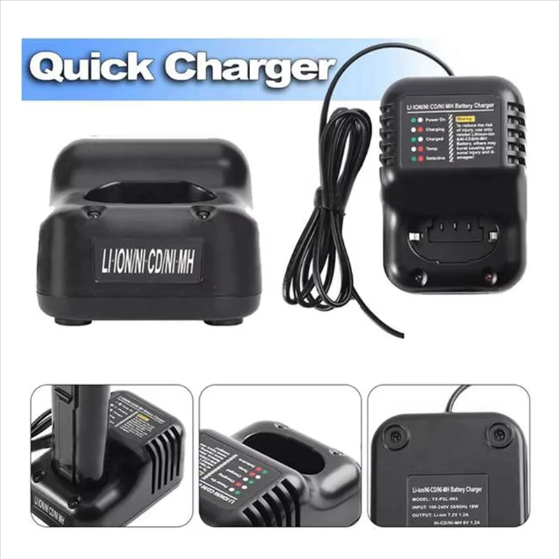 Para cargador de batería Paslode, sistema de protección inteligente de disipación de calor integral, cargadores de batería 2 en 1 de iones de litio/NiCD - imagen 5