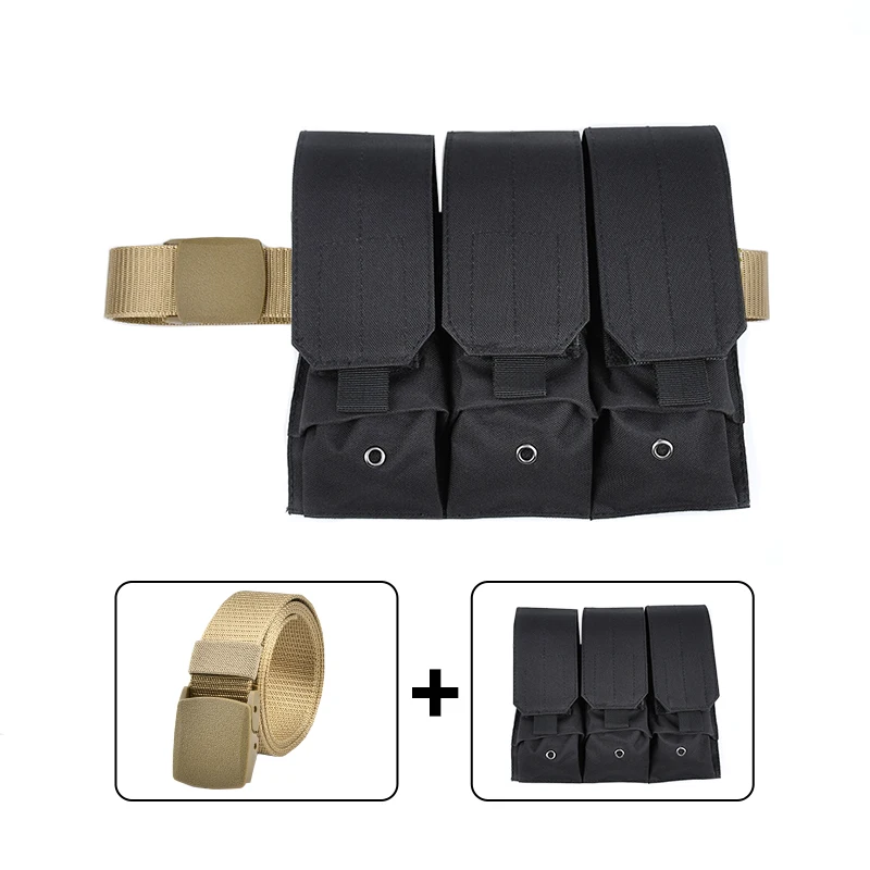 Cinturones de combate de estilo militar para hombre, cinturón táctico de liberación rápida a la moda, cinturilla militar de lona para exteriores, paquete de tres - imagen 2