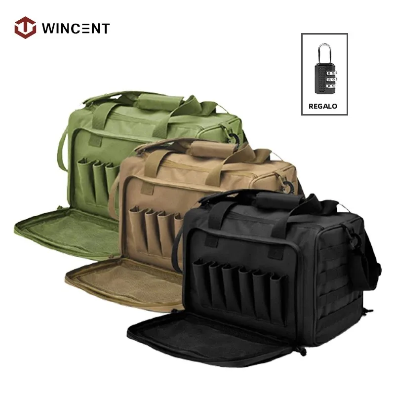 Funda táctica MOLLE negra para pistola y accesorios de tiro - imagen 4