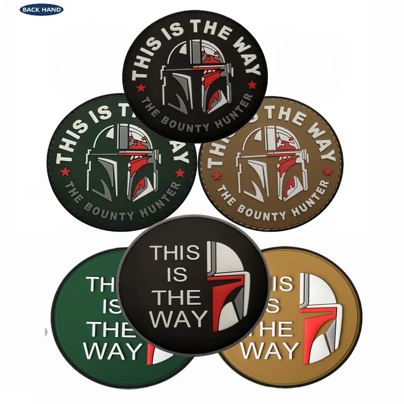 Parche militar de PVC que brilla en la oscuridad, parche mágico para ropa, anillo de costura bordado - imagen 3