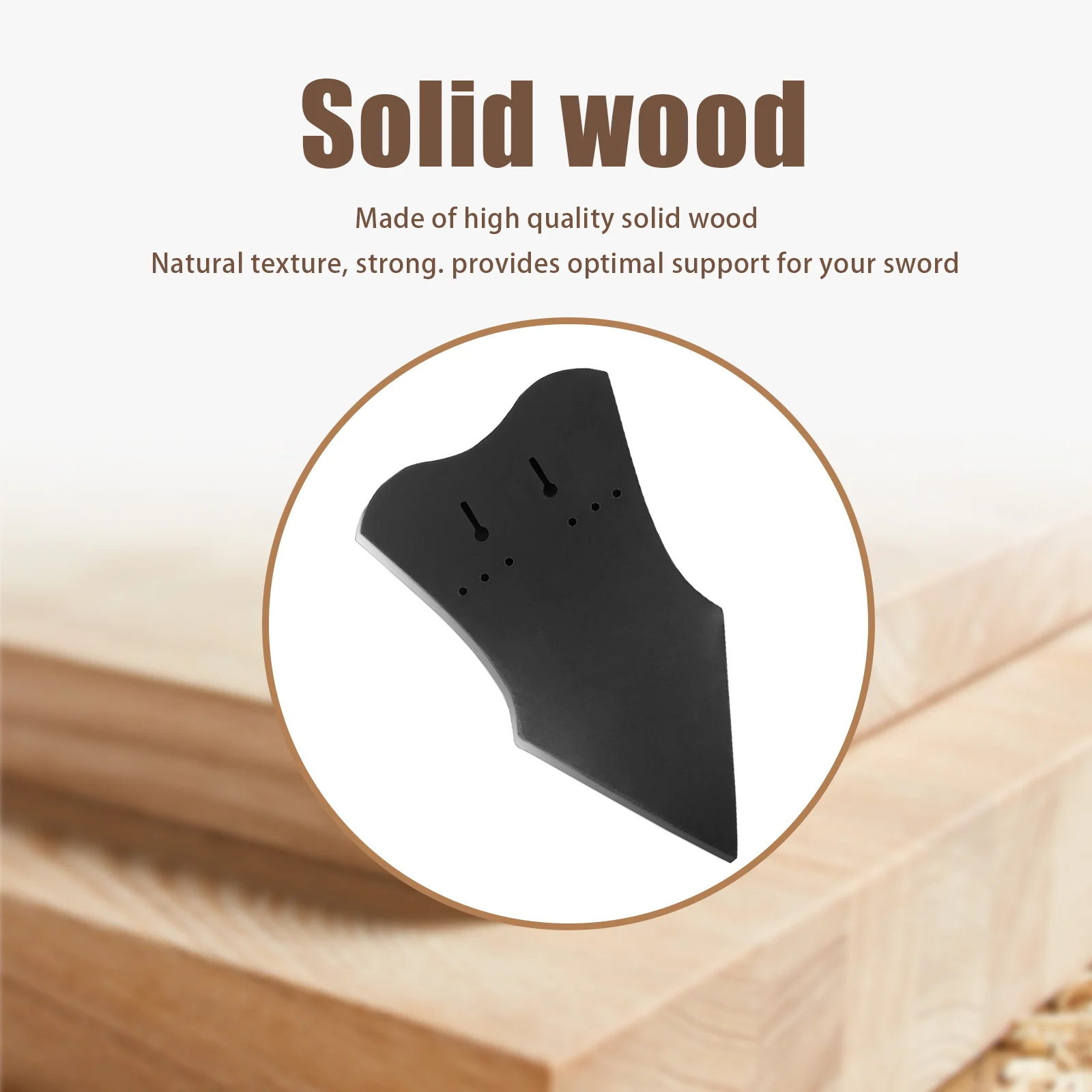 Soporte para espada de madera maciza, expositor de espada montado en la pared, estante de almacenamiento de espadas de madera para sala de estar, soporte de arco/madera - imagen 2