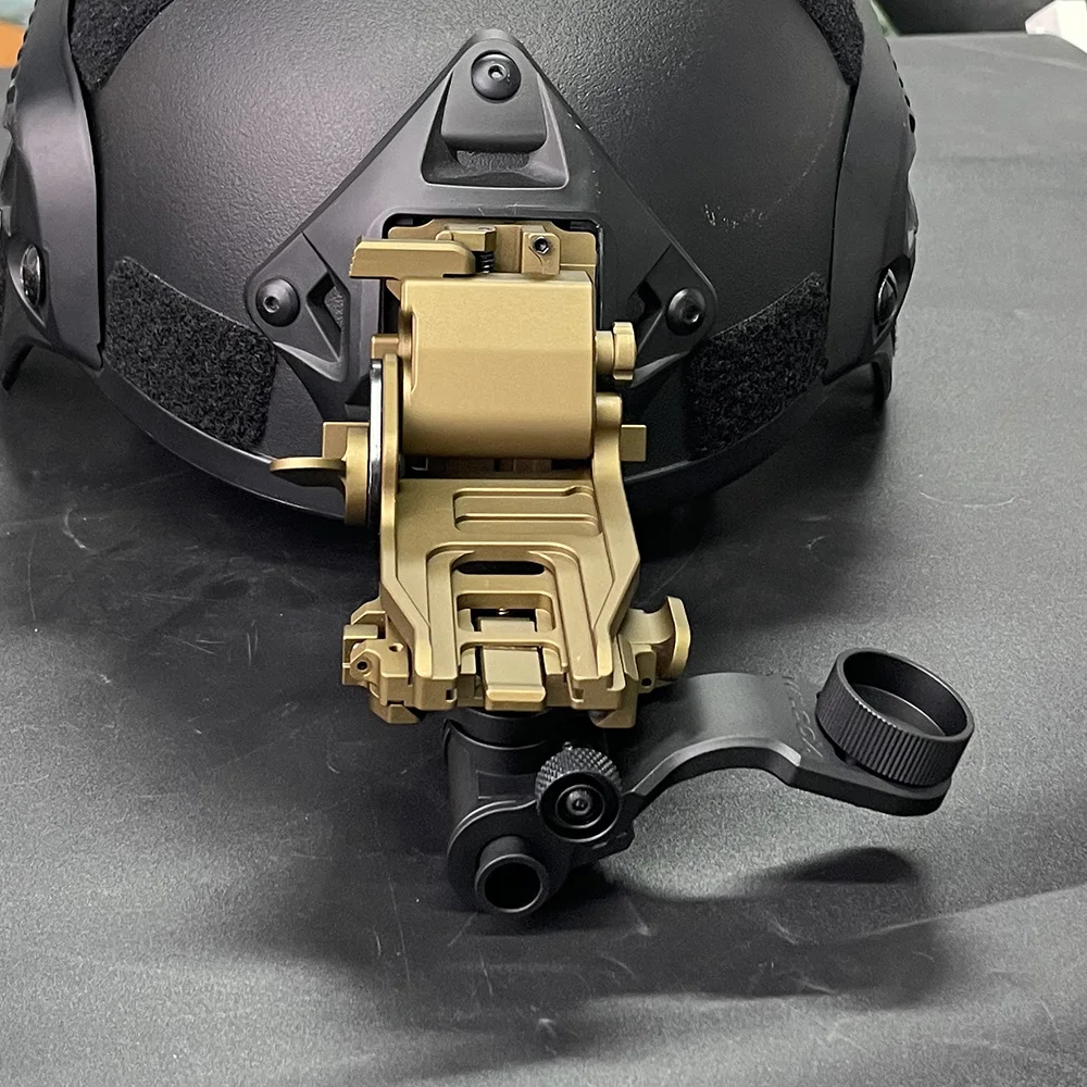 Montura abatible para casco NVG de perfil bajo, zapato de cola de Milano ajustable, soporte de gafas de visión nocturna de aluminio, novedad de 2024 - imagen 4