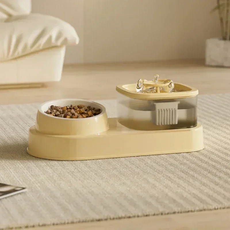 Fuente de agua para mascotas, filtro automático USB, bebedero eléctrico silencioso para gatos, alimentador para mascotas, bebedero de hilo de recircular 2 en 1 para gatos - imagen 4