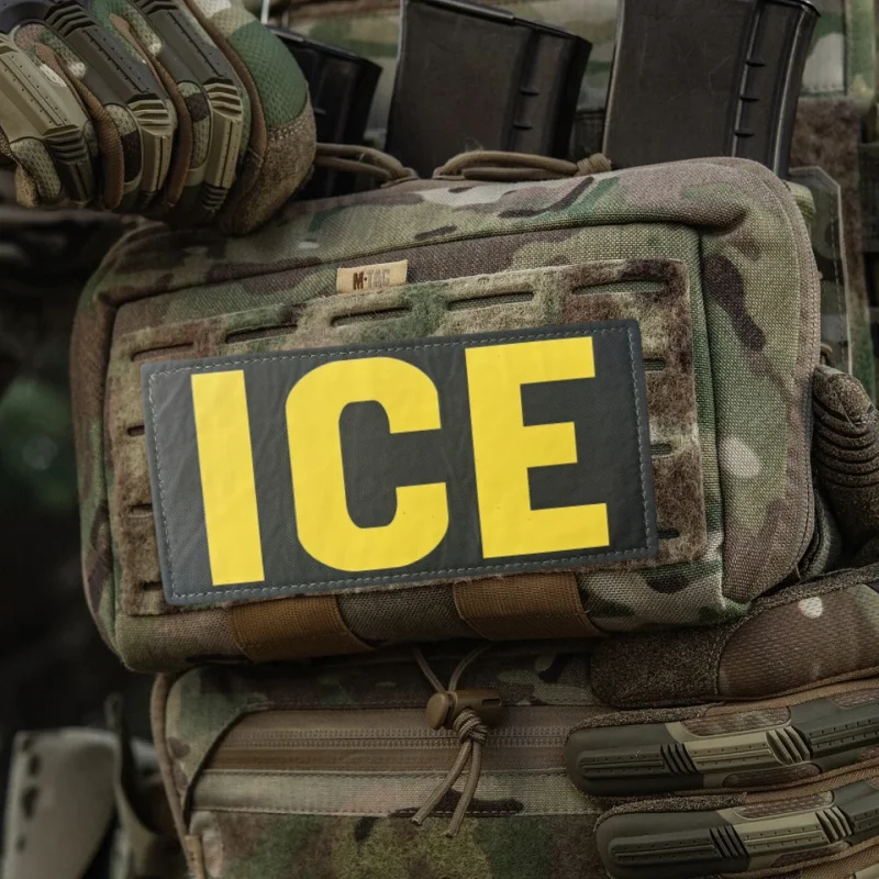 Parche con estampado de hielo para chaleco táctico, sombreros con gancho y bucle, insignia de moral, mochila, pegatinas decorativas, parches para brazalete para ropa