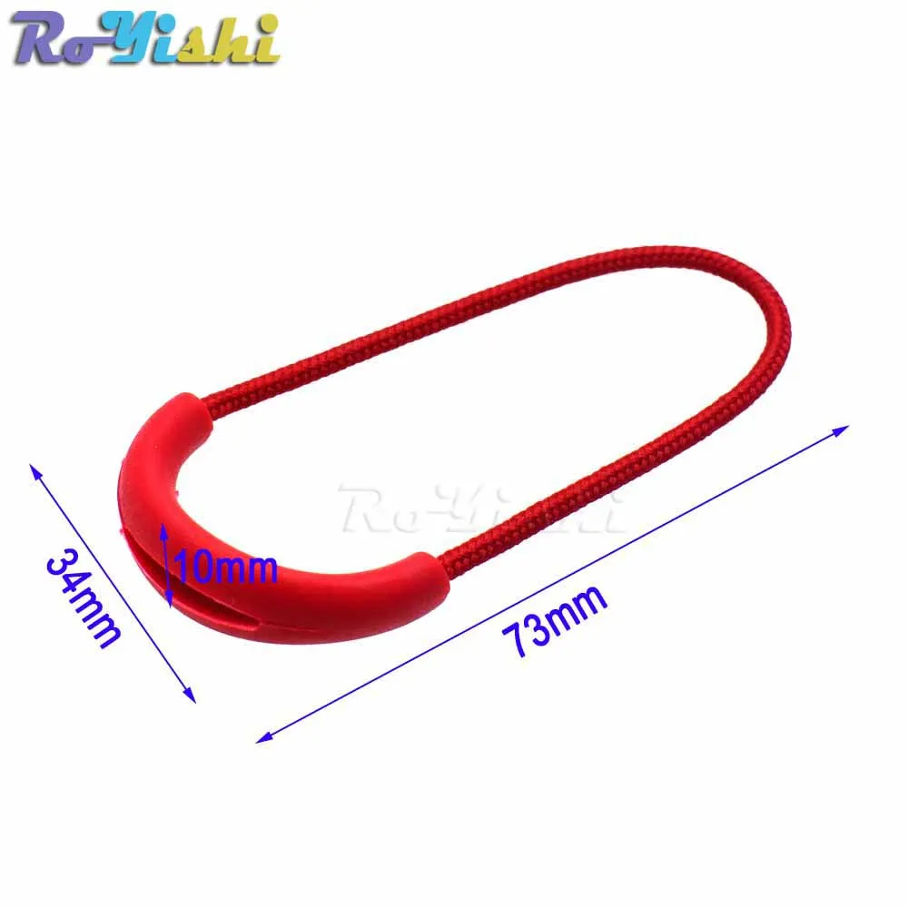 Cordón en forma de U con cremallera, tira Lariat para accesorios de ropa, Color Rojo - imagen 2