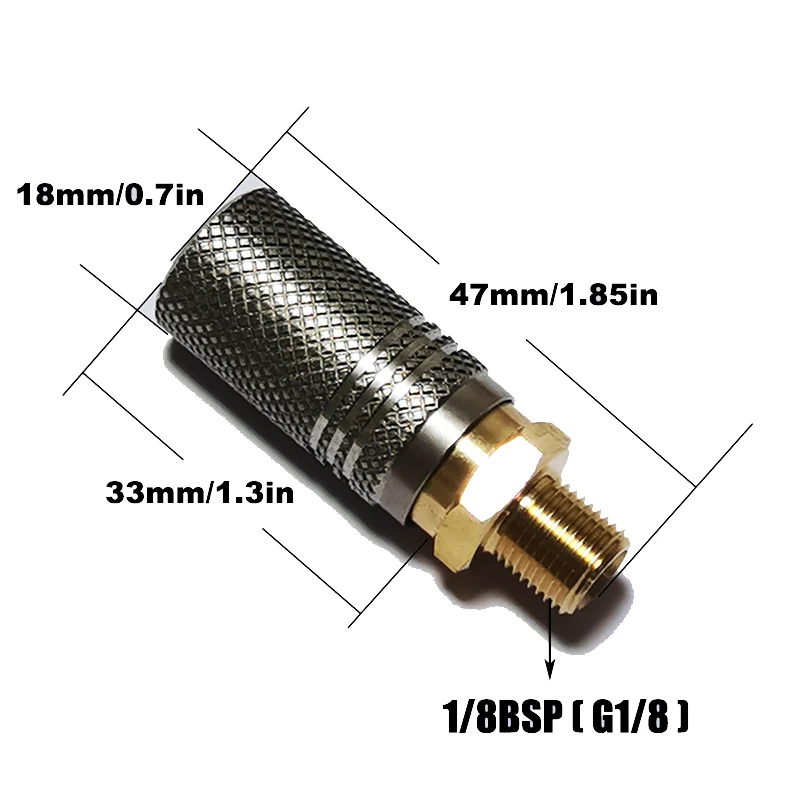 Adaptador HPA liberación rápida aire airsoft 1/8 BSPP - imagen 5