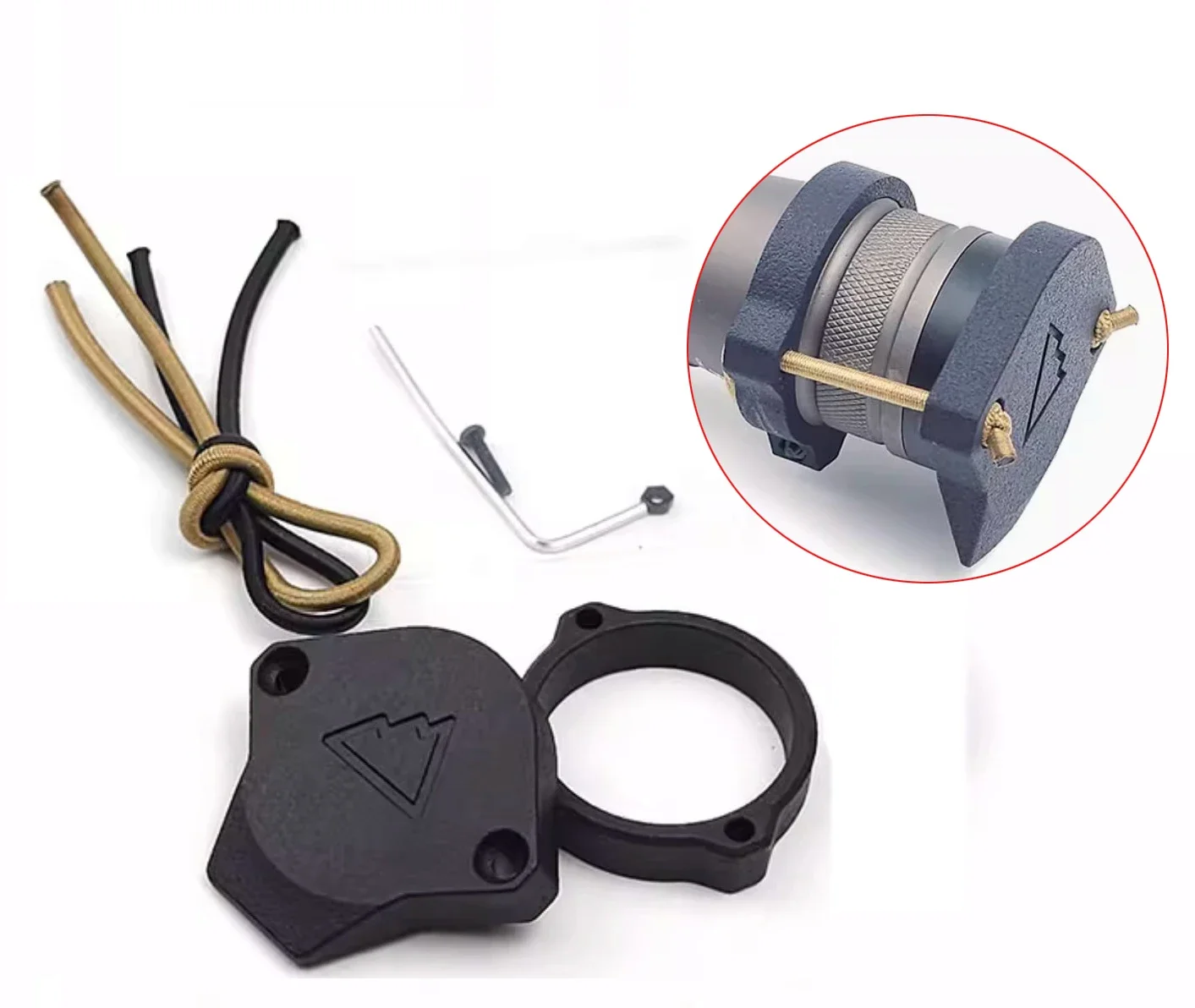 Juego de Paintball táctico linterna Protector frontal luz cubierta de lente frontal para M300/ M600/modlite/m952V/m951 - imagen 3